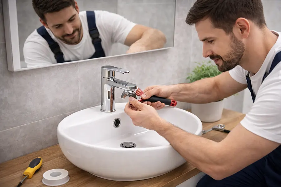 Instalace vodovodního kohoutku